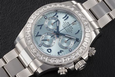 Rolex daytona platinum baguette diamond